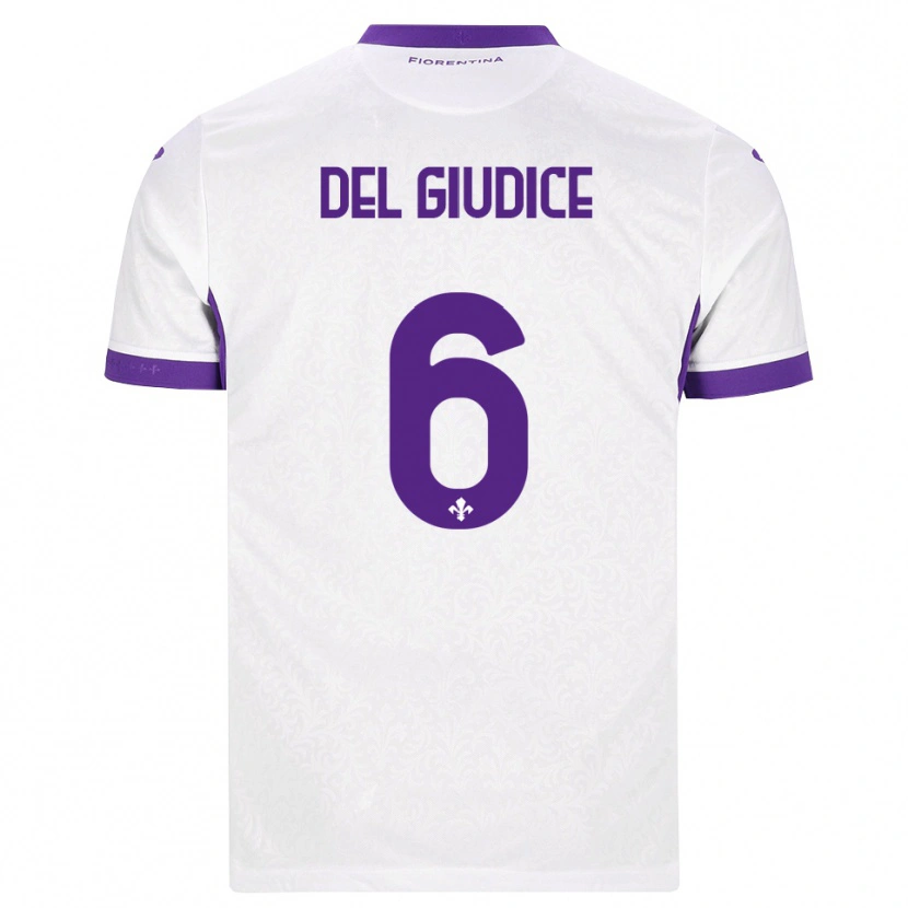 Danxen Kvinnor Nicolas Del Giudice #6 Vit Lila Bortatröja Matchtröjor 2026/27 Tröjor T-Tröja