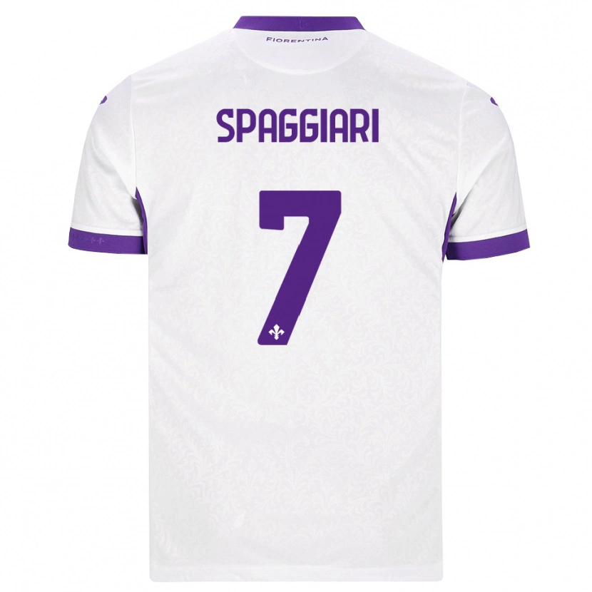 Danxen Kvinnor Riccardo Spaggiari #7 Vit Lila Bortatröja Matchtröjor 2026/27 Tröjor T-Tröja