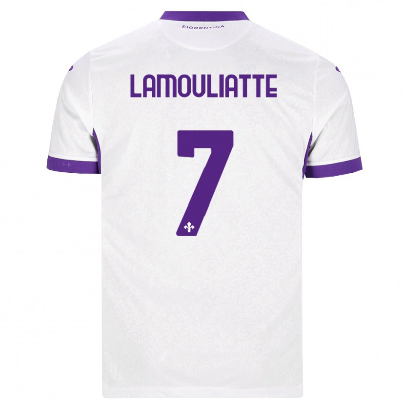 Danxen Kvinnor Hugo Lamouliatte #7 Vit Lila Bortatröja Matchtröjor 2026/27 Tröjor T-Tröja