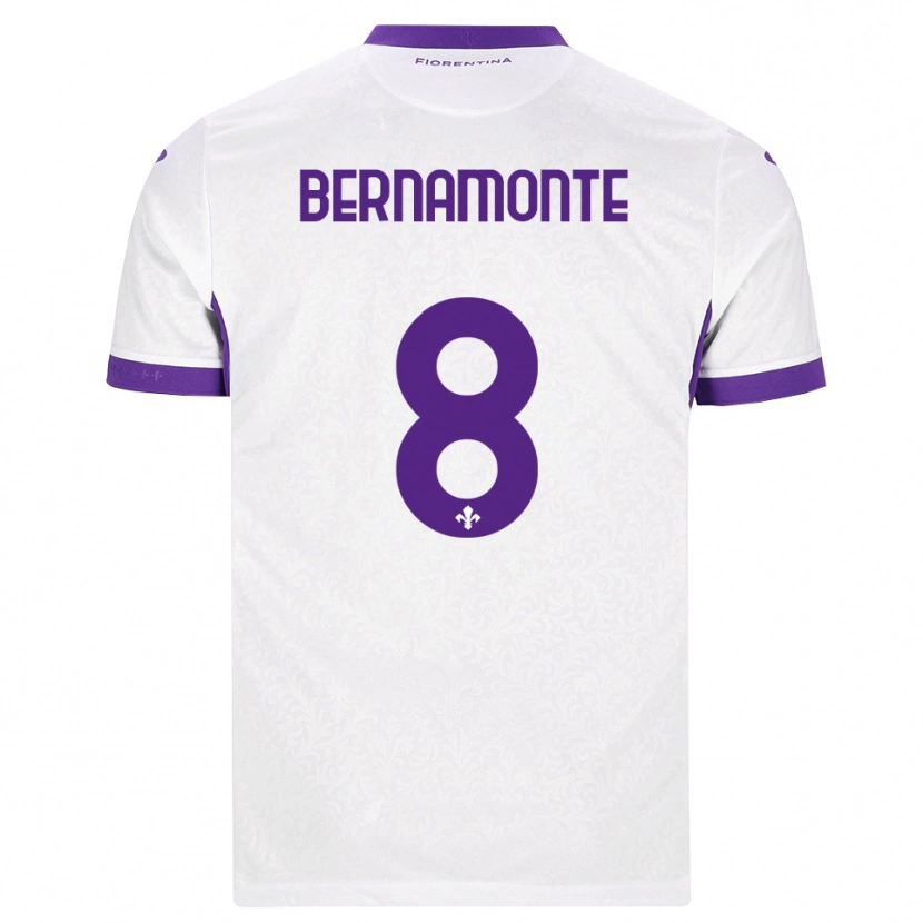 Danxen Kvinnor Lorenzo Bernamonte #8 Vit Lila Bortatröja Matchtröjor 2026/27 Tröjor T-Tröja