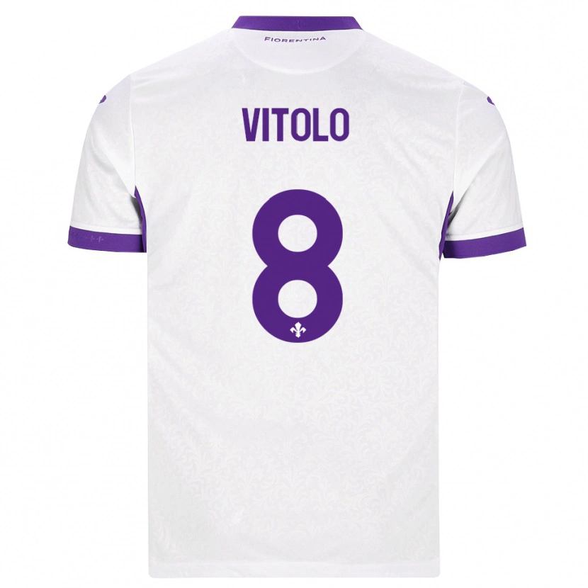 Danxen Kvinnor Federico Vitolo #8 Vit Lila Bortatröja Matchtröjor 2026/27 Tröjor T-Tröja