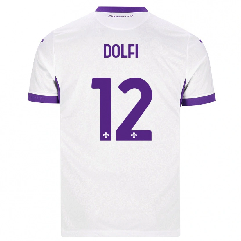 Danxen Kvinnor Brando Dolfi #12 Vit Lila Bortatröja Matchtröjor 2026/27 Tröjor T-Tröja