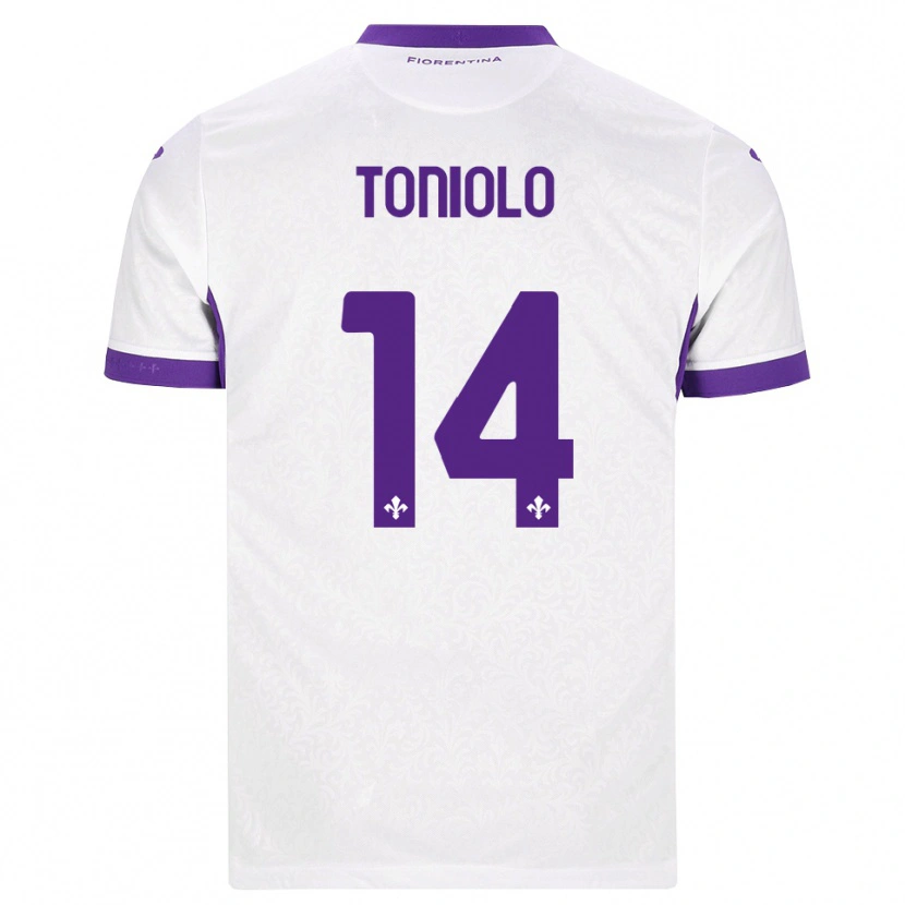 Danxen Kvinnor Martina Toniolo #14 Vit Lila Bortatröja Matchtröjor 2026/27 Tröjor T-Tröja