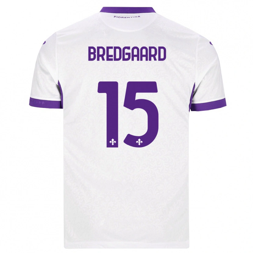 Danxen Kvinnor Sofie Bredgaard #15 Vit Lila Bortatröja Matchtröjor 2026/27 Tröjor T-Tröja
