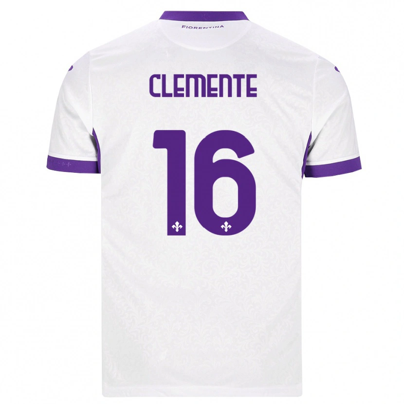Danxen Kvinnor Raffaele Clemente #16 Vit Lila Bortatröja Matchtröjor 2026/27 Tröjor T-Tröja