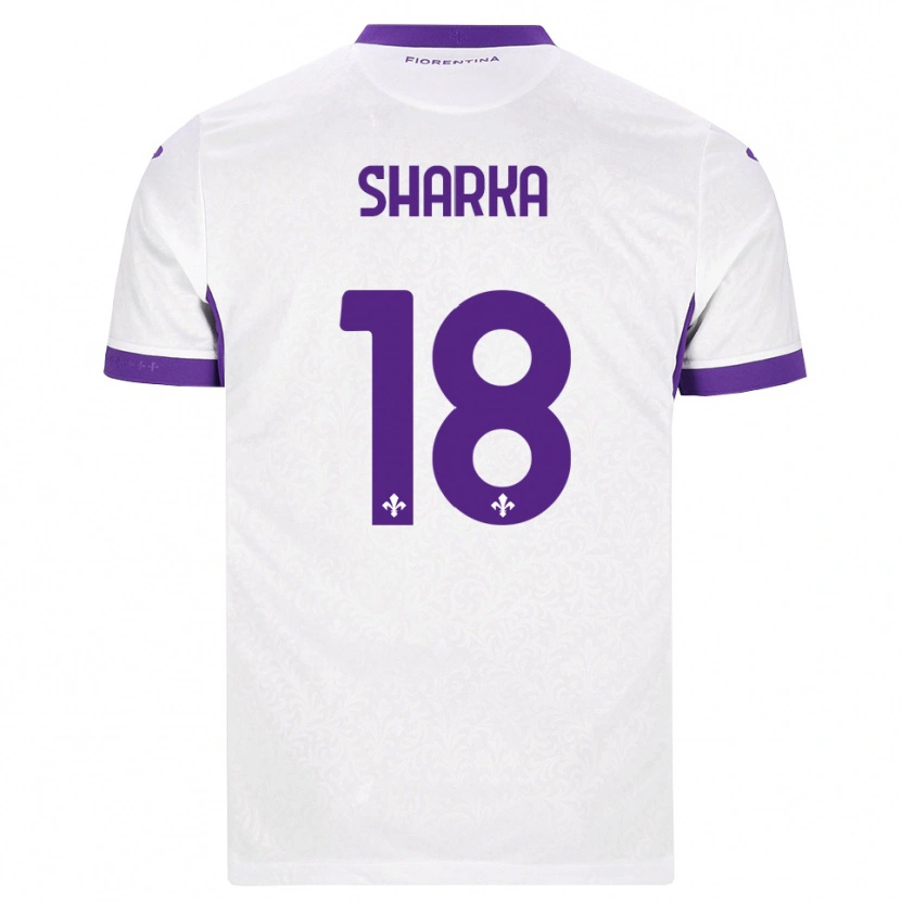 Danxen Kvinnor Gentjan Sharka #18 Vit Lila Bortatröja Matchtröjor 2026/27 Tröjor T-Tröja