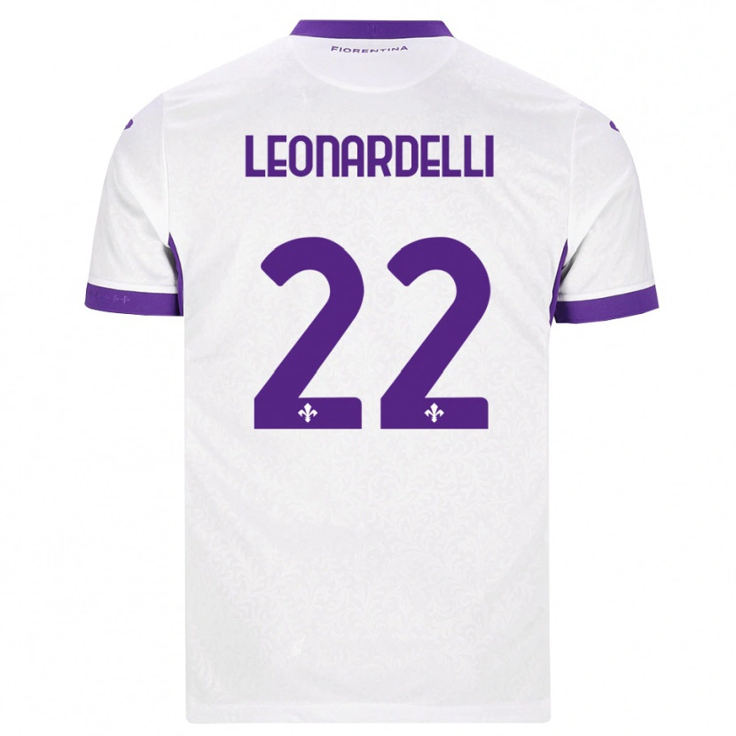 Danxen Kvinnor Pietro Leonardelli #22 Vit Lila Bortatröja Matchtröjor 2026/27 Tröjor T-Tröja