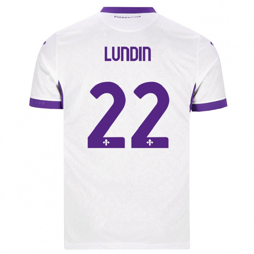 Danxen Kvinnor Karin Lundin #22 Vit Lila Bortatröja Matchtröjor 2026/27 Tröjor T-Tröja