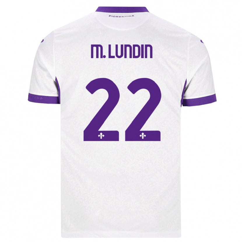 Danxen Kvinnor Karin Maria Lundin #22 Vit Lila Bortatröja Matchtröjor 2026/27 Tröjor T-Tröja
