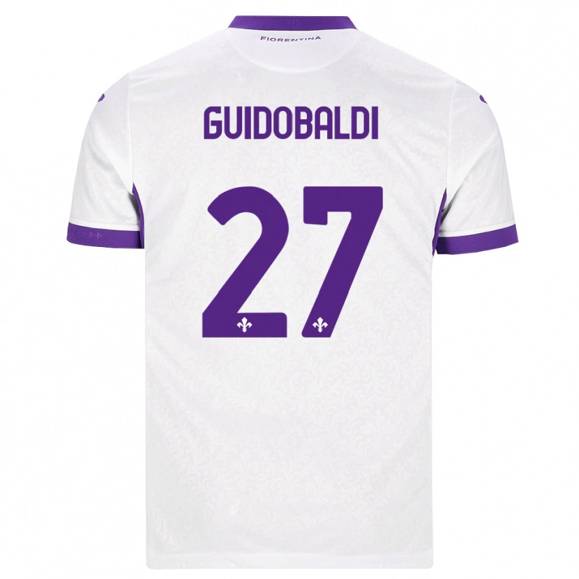Danxen Kvinnor Filippo Guidobaldi #27 Vit Lila Bortatröja Matchtröjor 2026/27 Tröjor T-Tröja