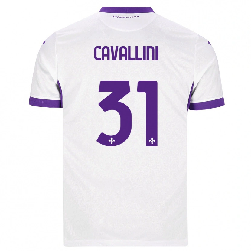 Danxen Kvinnor Aurora Cavallini #31 Vit Lila Bortatröja Matchtröjor 2026/27 Tröjor T-Tröja
