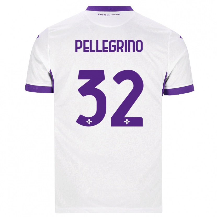 Danxen Kvinnor Mateo Pellegrino #32 Vit Lila Bortatröja Matchtröjor 2026/27 Tröjor T-Tröja