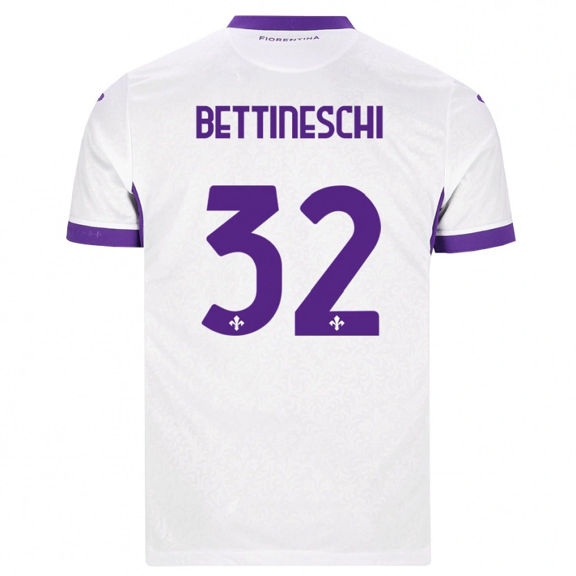 Danxen Kvinnor Giorgia Bettineschi #32 Vit Lila Bortatröja Matchtröjor 2026/27 Tröjor T-Tröja
