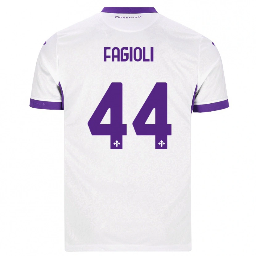 Danxen Kvinnor Nicolò Fagioli #44 Vit Lila Bortatröja Matchtröjor 2026/27 Tröjor T-Tröja