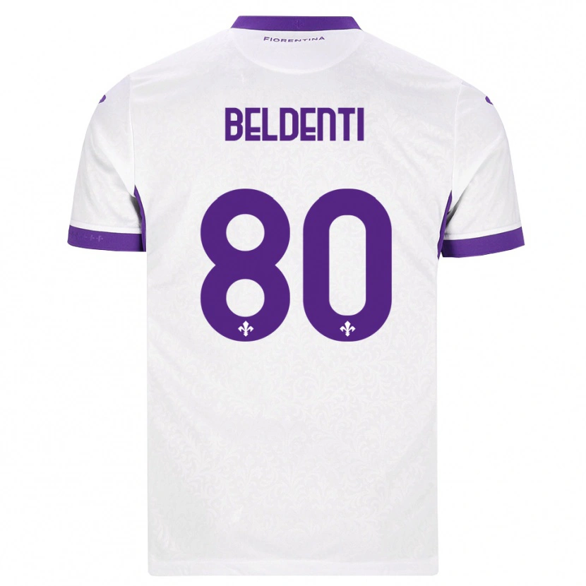 Danxen Kvinnor Dennis Beldenti #80 Vit Lila Bortatröja Matchtröjor 2026/27 Tröjor T-Tröja