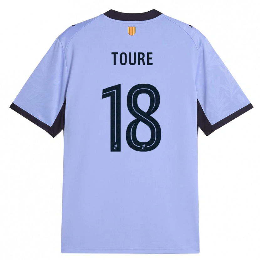 Danxen Kvinnor Isaak Toure #18 Lavendel Svart Tredjesatsen Matchtröjor 2026/27 Tröjor T-Tröja