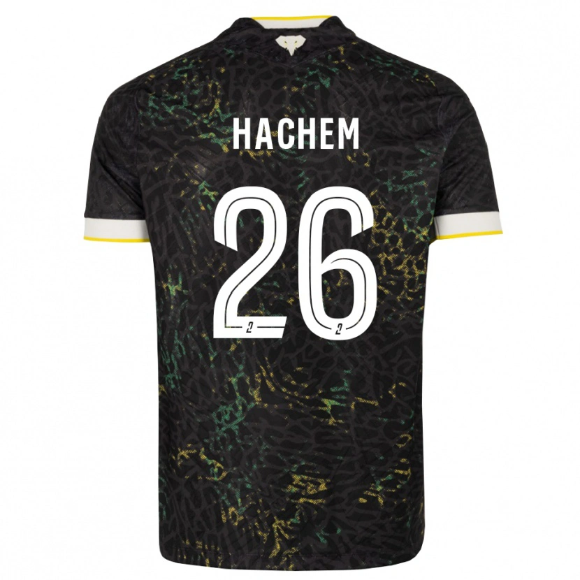 Danxen Kvinnor Ryad Hachem #26 Svart Vit Gul Bortatröja Matchtröjor 2026/27 Tröjor T-Tröja