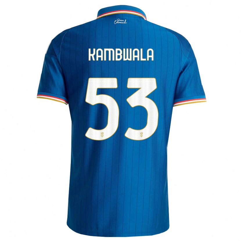 Danxen Barn Willy Kambwala #53 Blå Vit Röd Hemmatröja Matchtröjor 2026/27 Tröjor T-Tröja