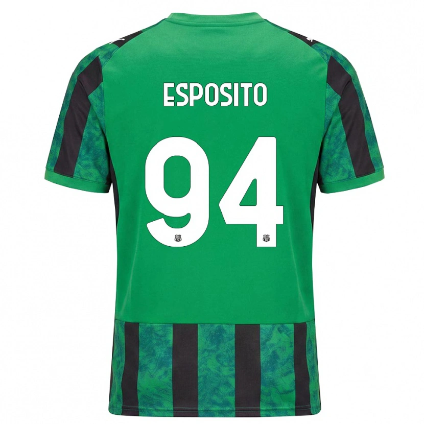 Danxen Barn Sebastiano Esposito #94 Grön Svart Vit Hemmatröja Matchtröjor 2026/27 Tröjor T-Tröja