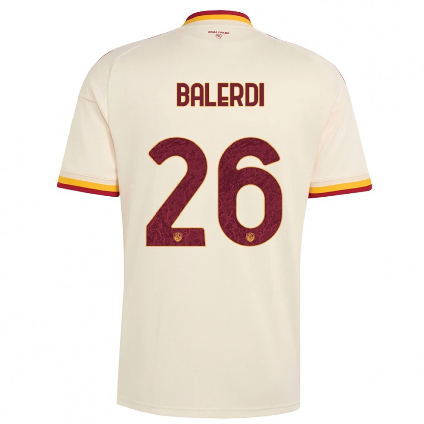 Danxen Barn Leonardo Balerdi #26 Champagne Röd Gul Bortatröja Matchtröjor 2026/27 Tröjor T-Tröja