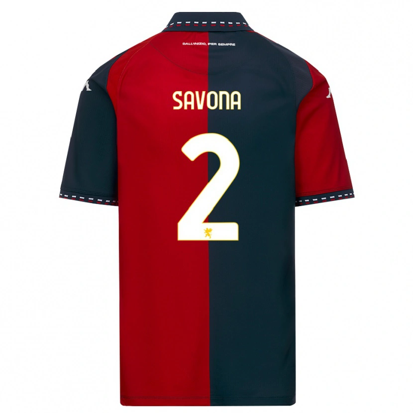 Danxen Barn Giuseppe Savona #2 Röd Svart Vit Hemmatröja Matchtröjor 2026/27 Tröjor T-Tröja