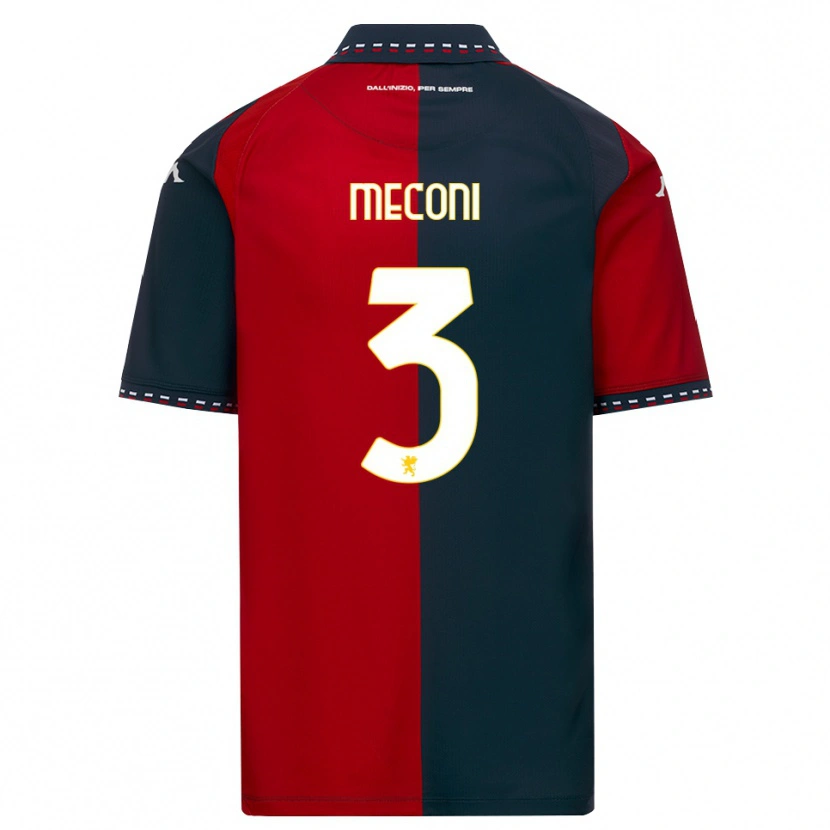 Danxen Barn Edoardo Meconi #3 Röd Svart Vit Hemmatröja Matchtröjor 2026/27 Tröjor T-Tröja