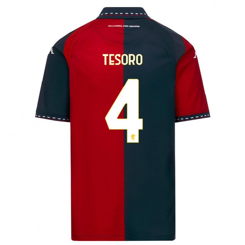 Danxen Barn Cristian Tesoro #4 Röd Svart Vit Hemmatröja Matchtröjor 2026/27 Tröjor T-Tröja