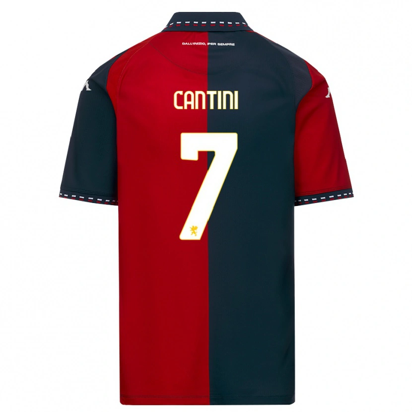 Danxen Barn Riccardo Cantini #7 Röd Svart Vit Hemmatröja Matchtröjor 2026/27 Tröjor T-Tröja
