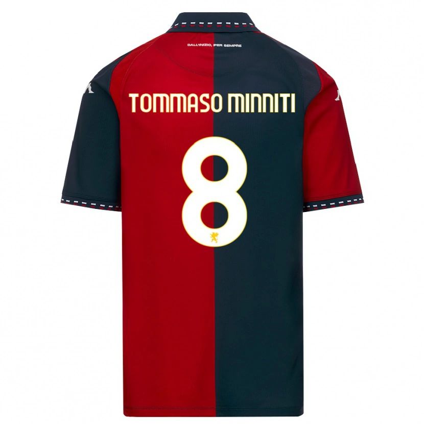 Danxen Barn Giovanni Tommaso Minniti #8 Röd Svart Vit Hemmatröja Matchtröjor 2026/27 Tröjor T-Tröja