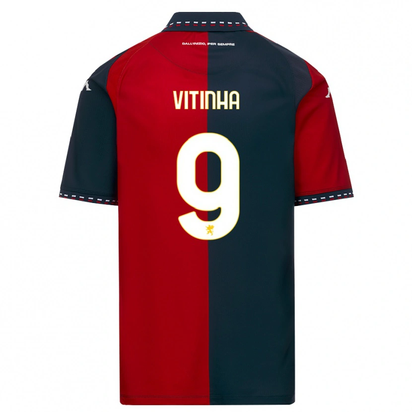 Danxen Barn Vítor Manuel Carvalho Oliveira #9 Röd Svart Vit Hemmatröja Matchtröjor 2026/27 Tröjor T-Tröja