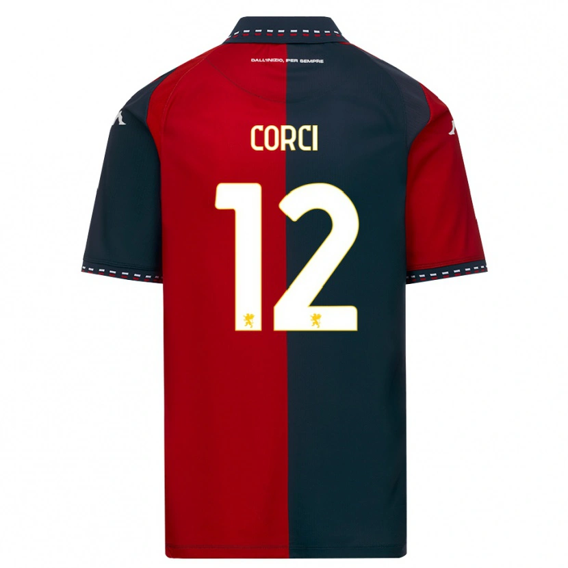 Danxen Barn Tommaso Corci #12 Röd Svart Vit Hemmatröja Matchtröjor 2026/27 Tröjor T-Tröja