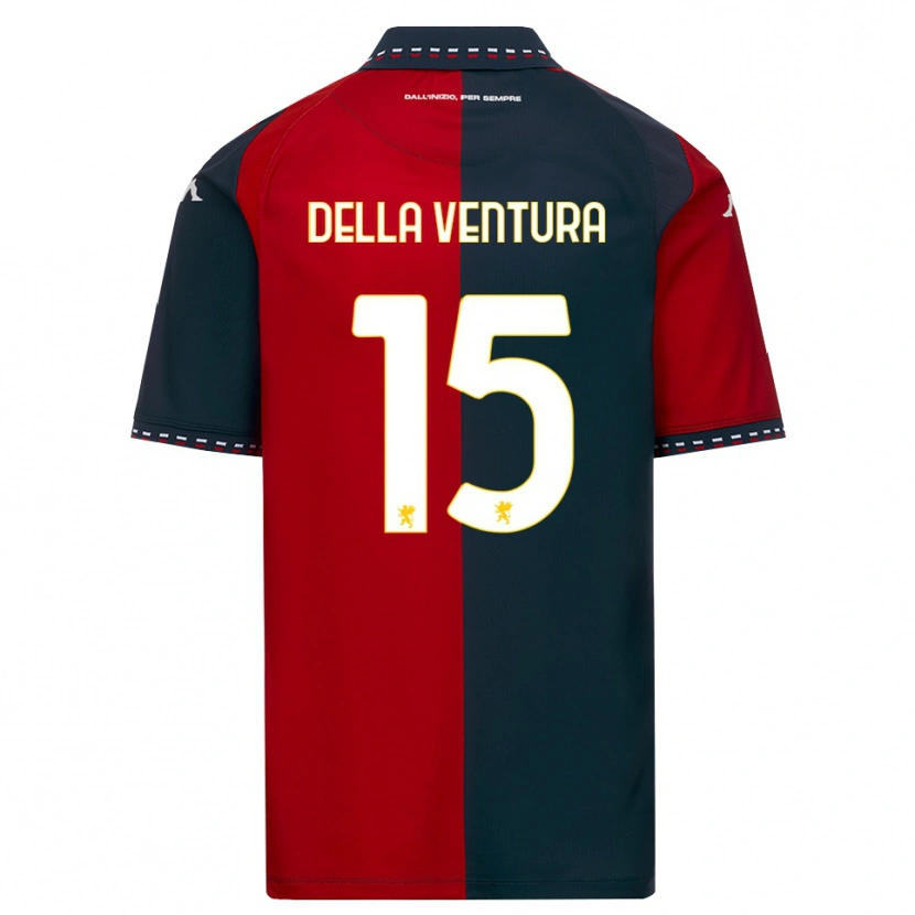Danxen Barn Lorenzo Della Ventura #15 Röd Svart Vit Hemmatröja Matchtröjor 2026/27 Tröjor T-Tröja