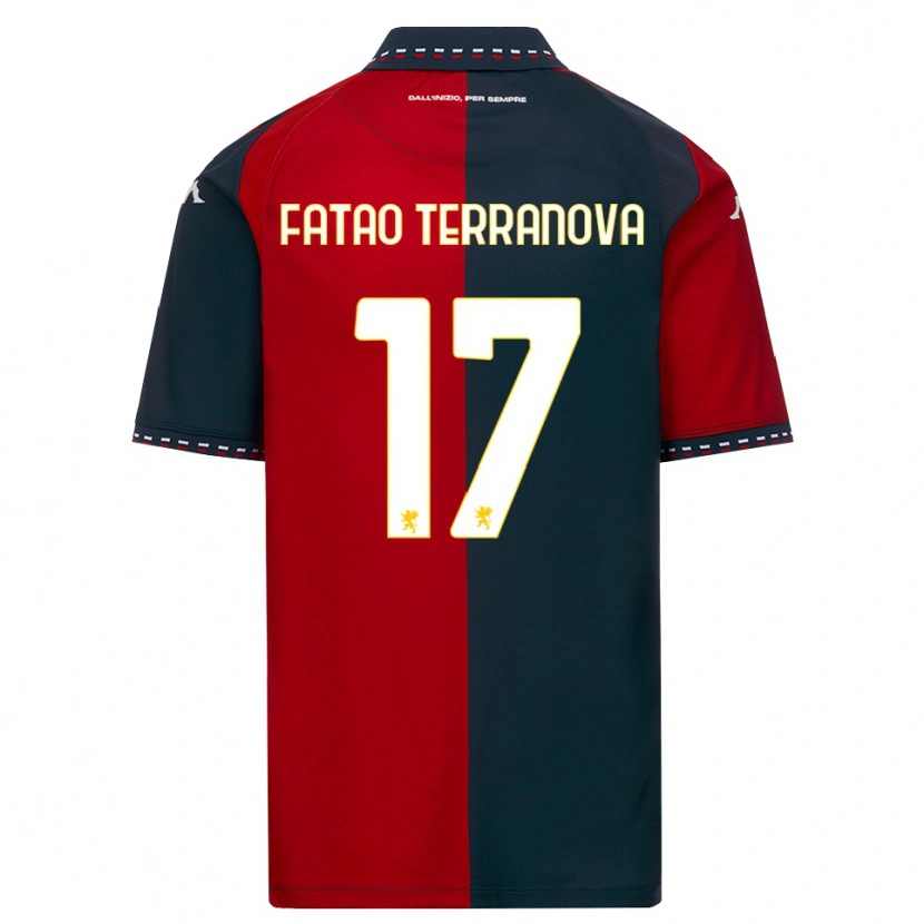 Danxen Barn Emanuele Fatao Terranova #17 Röd Svart Vit Hemmatröja Matchtröjor 2026/27 Tröjor T-Tröja