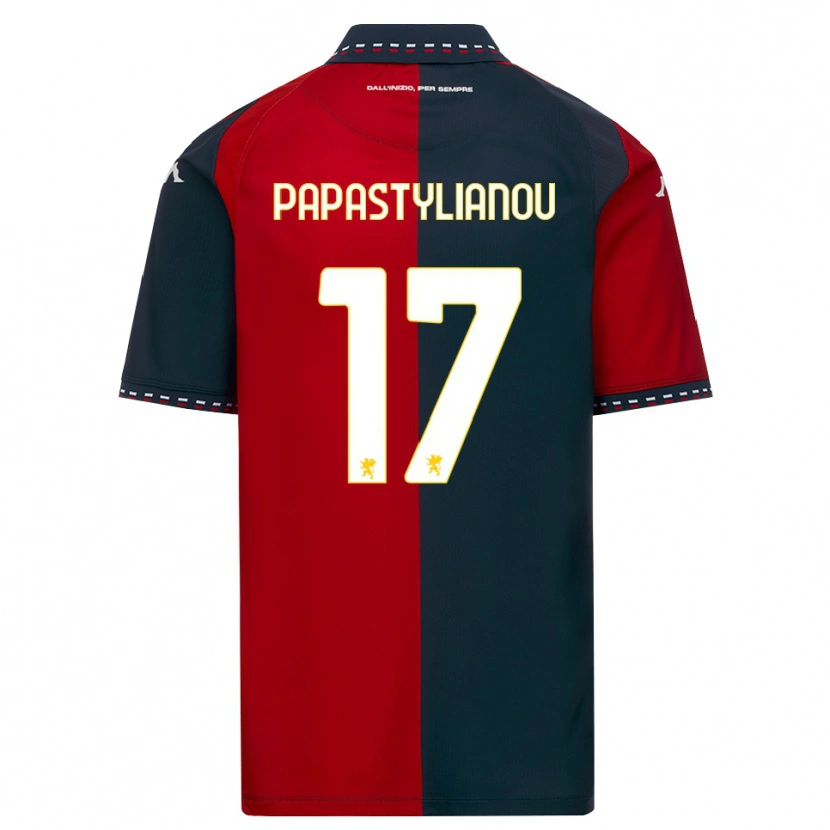 Danxen Barn Lysandros Andreas Papastylianou #17 Röd Svart Vit Hemmatröja Matchtröjor 2026/27 Tröjor T-Tröja