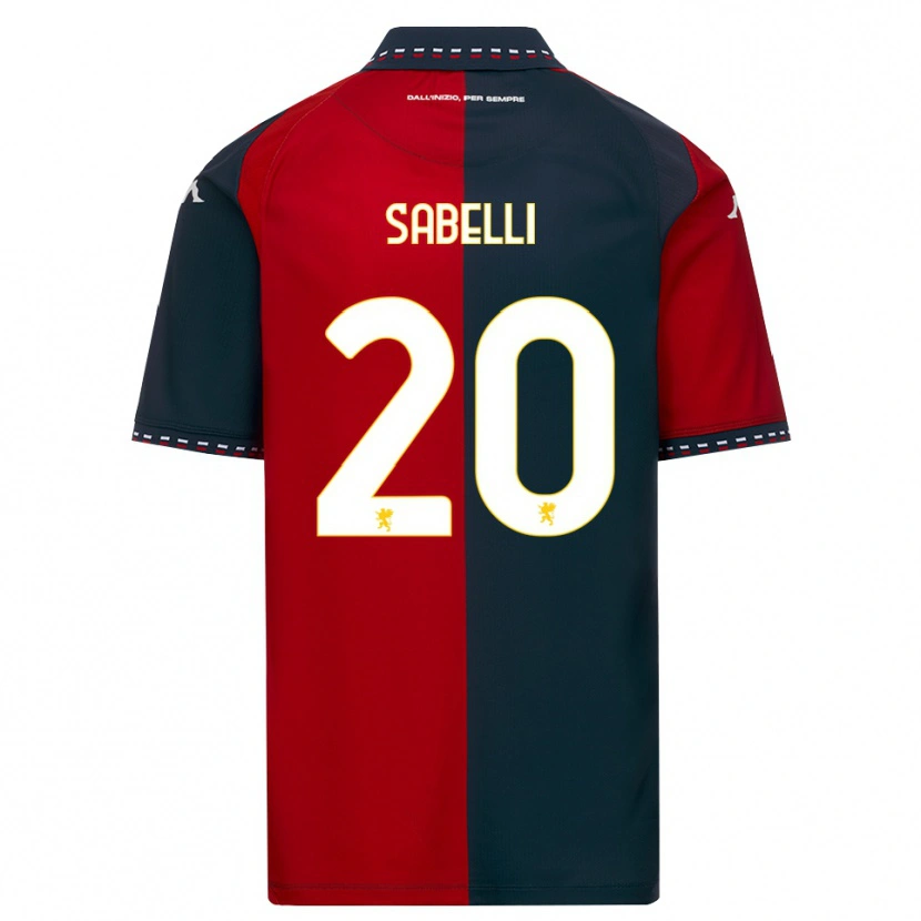 Danxen Barn Stefano Sabelli #20 Röd Svart Vit Hemmatröja Matchtröjor 2026/27 Tröjor T-Tröja
