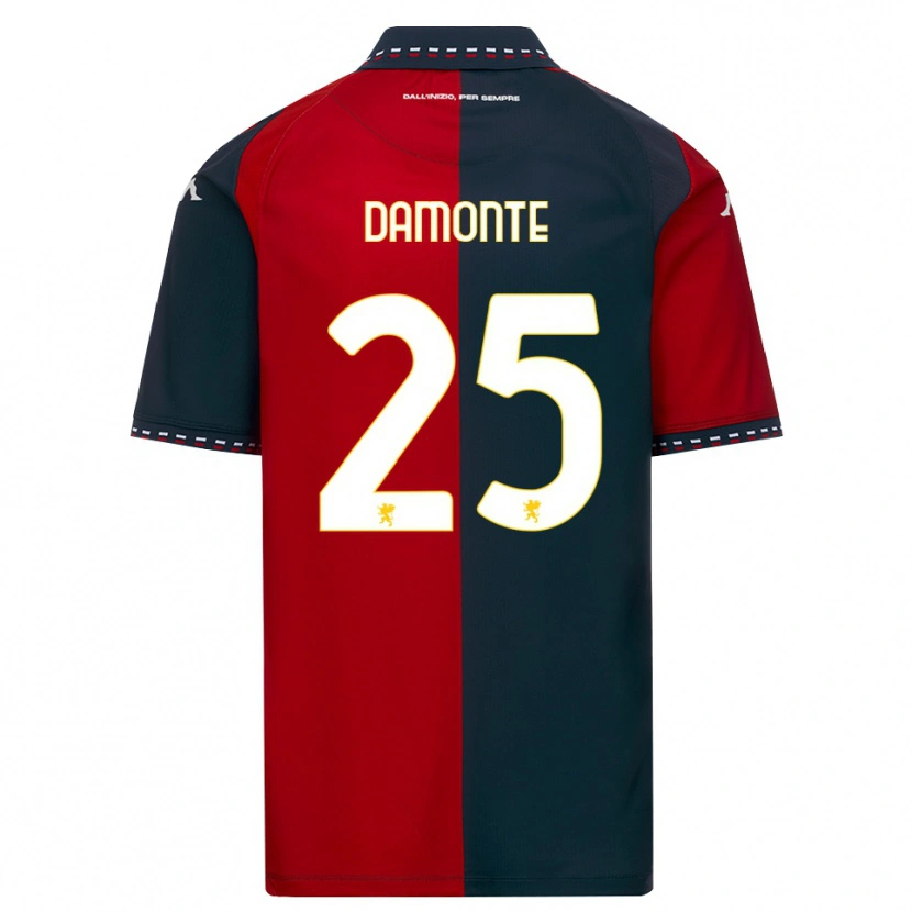 Danxen Barn Lorenzo Damonte #25 Röd Svart Vit Hemmatröja Matchtröjor 2026/27 Tröjor T-Tröja