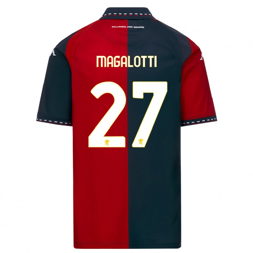 Danxen Barn Gabriele Magalotti #27 Röd Svart Vit Hemmatröja Matchtröjor 2026/27 Tröjor T-Tröja