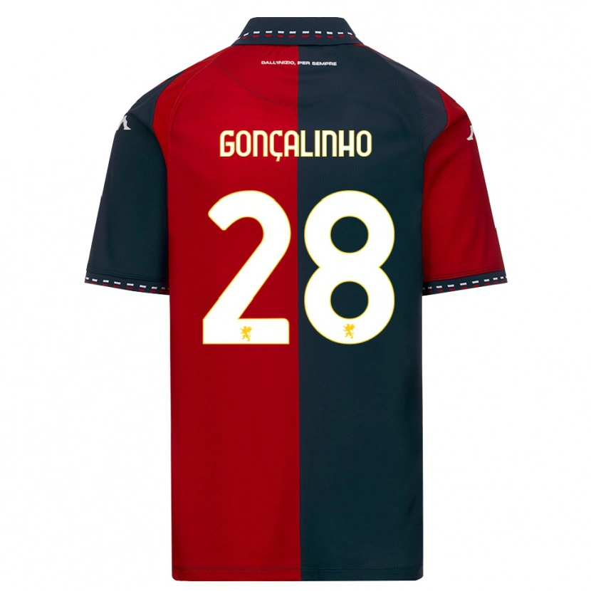 Danxen Barn João Gonçalinho #28 Röd Svart Vit Hemmatröja Matchtröjor 2026/27 Tröjor T-Tröja