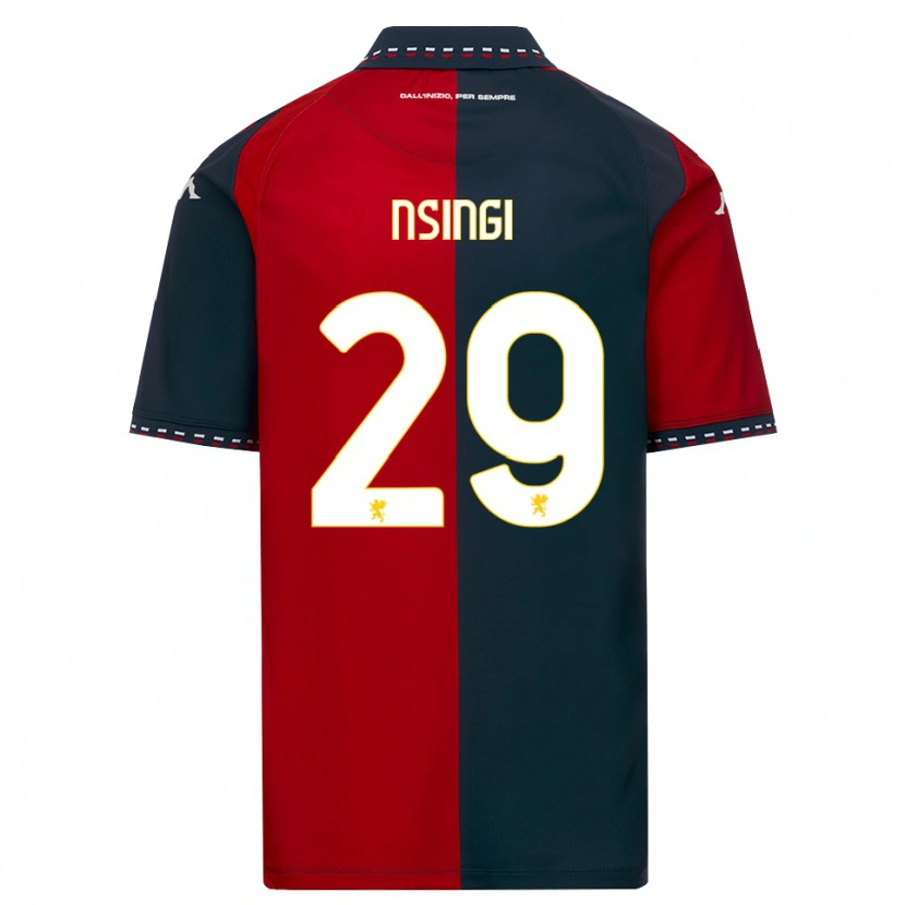 Danxen Barn Jayden Nsingi #29 Röd Svart Vit Hemmatröja Matchtröjor 2026/27 Tröjor T-Tröja