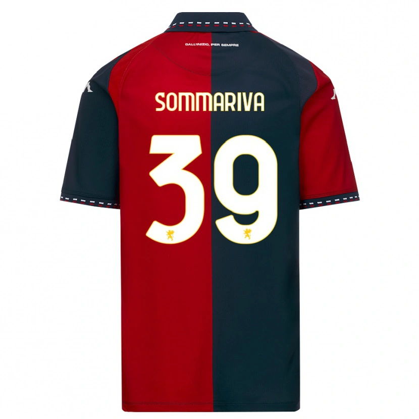 Danxen Barn Daniele Sommariva #39 Röd Svart Vit Hemmatröja Matchtröjor 2026/27 Tröjor T-Tröja