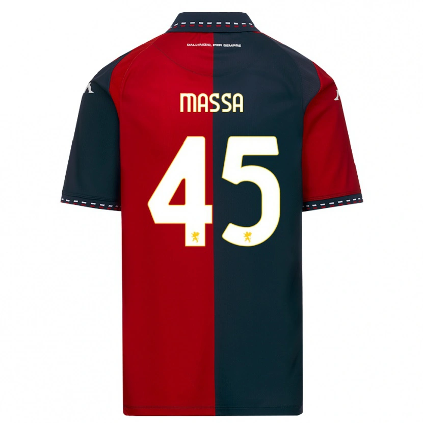 Danxen Barn Alessandra Massa #45 Röd Svart Vit Hemmatröja Matchtröjor 2026/27 Tröjor T-Tröja