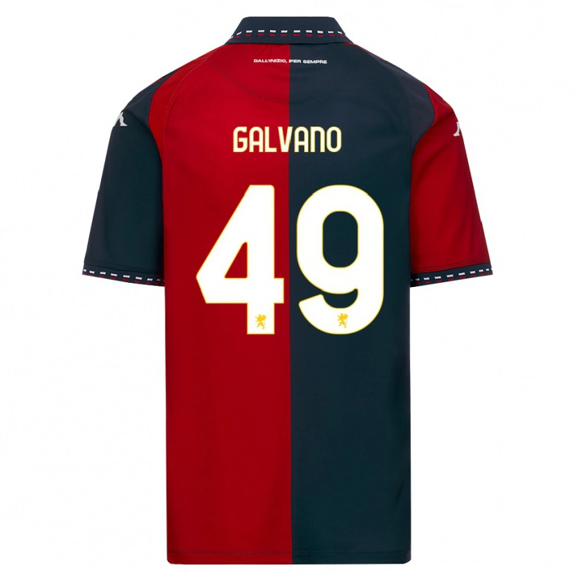 Danxen Barn Cristian Galvano #49 Röd Svart Vit Hemmatröja Matchtröjor 2026/27 Tröjor T-Tröja