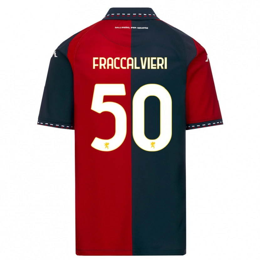 Danxen Barn Michele Fraccalvieri #50 Röd Svart Vit Hemmatröja Matchtröjor 2026/27 Tröjor T-Tröja