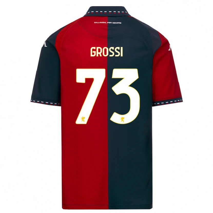 Danxen Barn Jacopo Grossi #73 Röd Svart Vit Hemmatröja Matchtröjor 2026/27 Tröjor T-Tröja