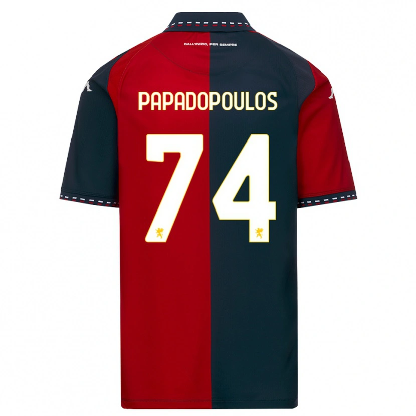 Danxen Barn Christos Papadopoulos #74 Röd Svart Vit Hemmatröja Matchtröjor 2026/27 Tröjor T-Tröja