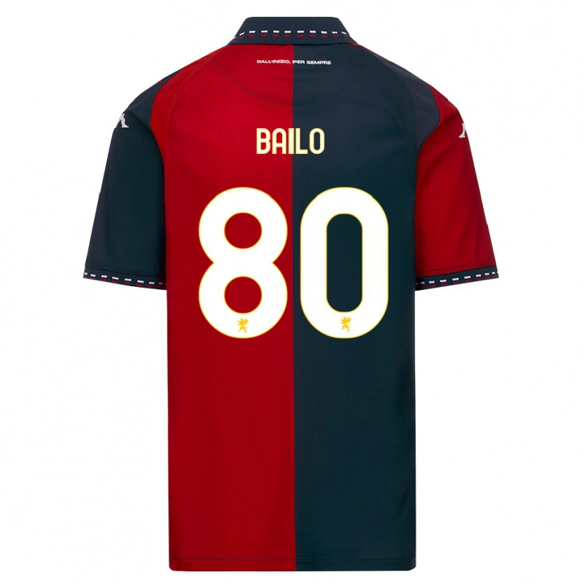 Danxen Barn Giorgio Bailo #80 Röd Svart Vit Hemmatröja Matchtröjor 2026/27 Tröjor T-Tröja