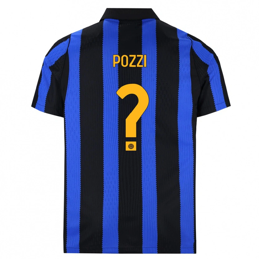 Danxen Barn Andrea Pozzi #0 Svart Blå Gul Hemmatröja Matchtröjor 2026/27 Tröjor T-Tröja