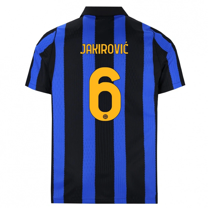 Danxen Barn Leon Jakirović #6 Svart Blå Gul Hemmatröja Matchtröjor 2026/27 Tröjor T-Tröja