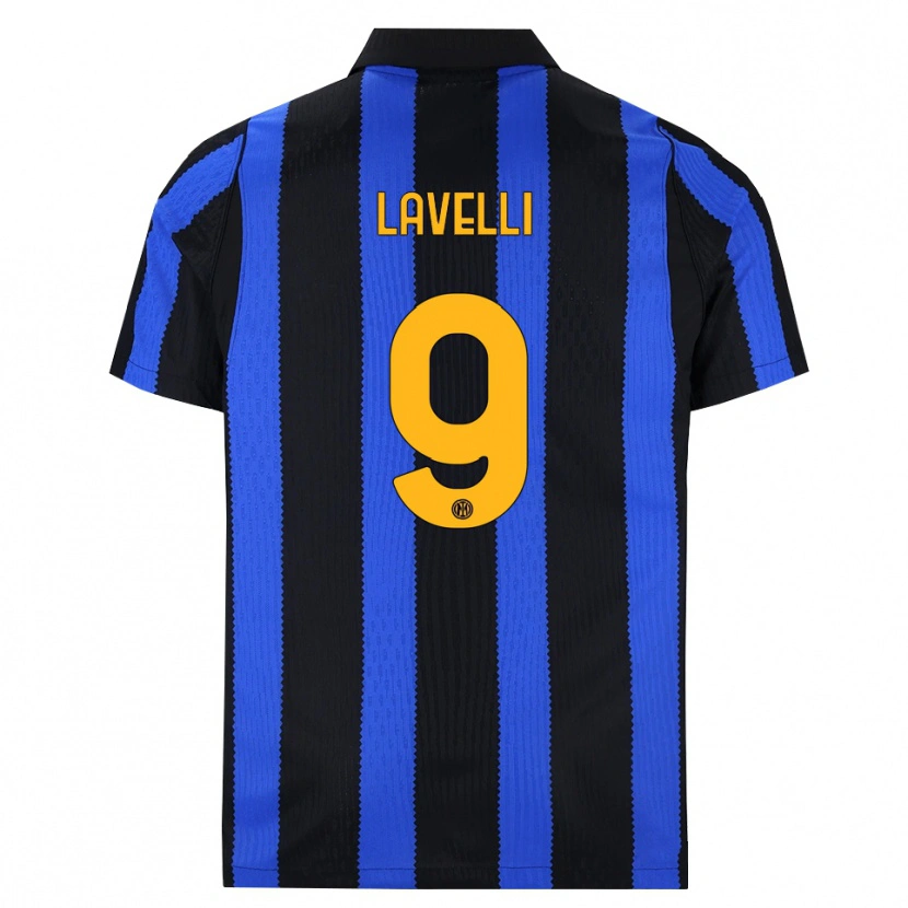 Danxen Barn Matteo Lavelli #9 Svart Blå Gul Hemmatröja Matchtröjor 2026/27 Tröjor T-Tröja