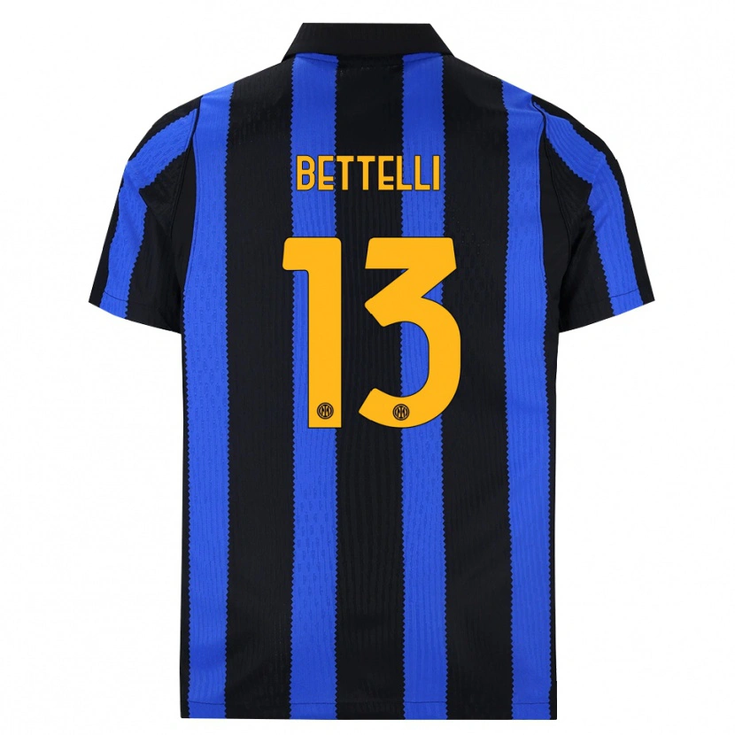 Danxen Barn Luca Bettelli #13 Svart Blå Gul Hemmatröja Matchtröjor 2026/27 Tröjor T-Tröja